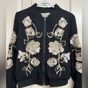 Floral bomber jacket